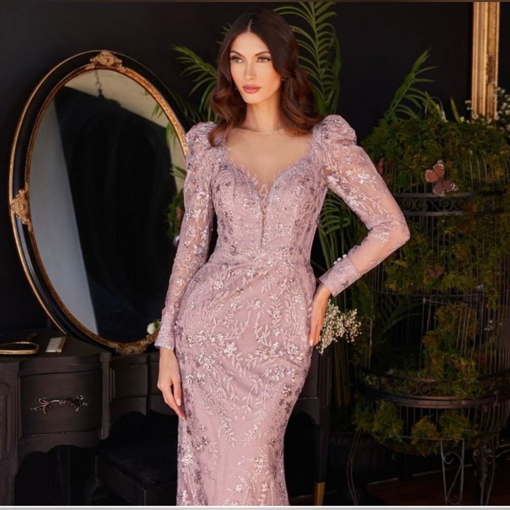 Beautiful dress rose, glitter